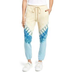 Daydreamer Tie-Dye Joggers in Cream and Blue